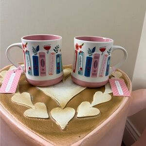 Set of 2 Mellow & Mod Coffee Mugs with Books
